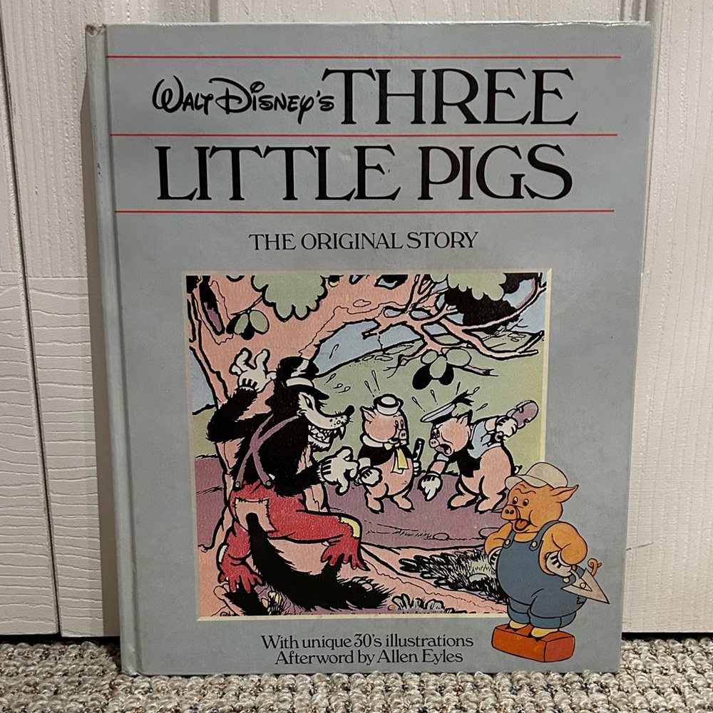 Disney Three Little Pigs Original 1933 Silly Symphonies Story 1987 Hardcover